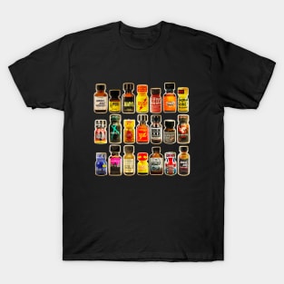 Poppers Bottles Vintage Gay Rush Jungle Juice Amyl Inhaler T-Shirt